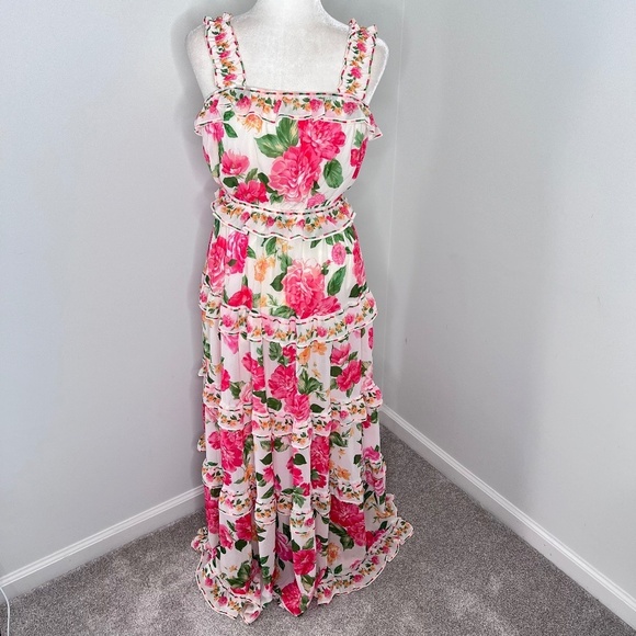 NWT Baltic Born Julieta Tiered Maxi Dress Floral M - Picture 3 of 8